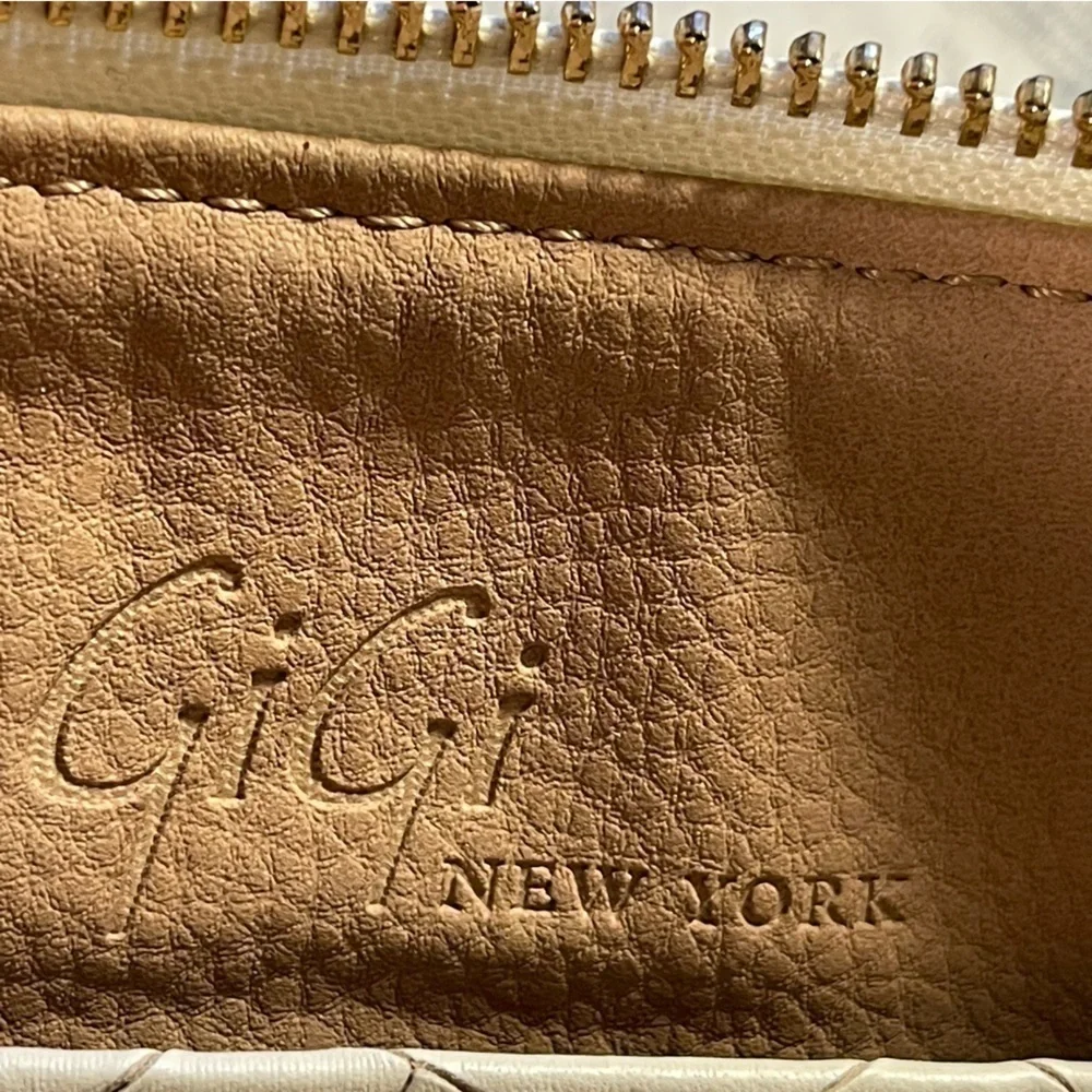 GiGi New York All In One Python Embossed Leather Clutch Bag Tassel Zip Pouch